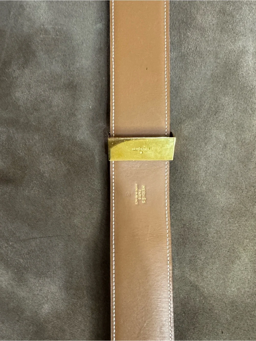 Hermès Collier de Chien Black Box Leather Belt Gold Hardware Size 85 - Picture 9 of 17